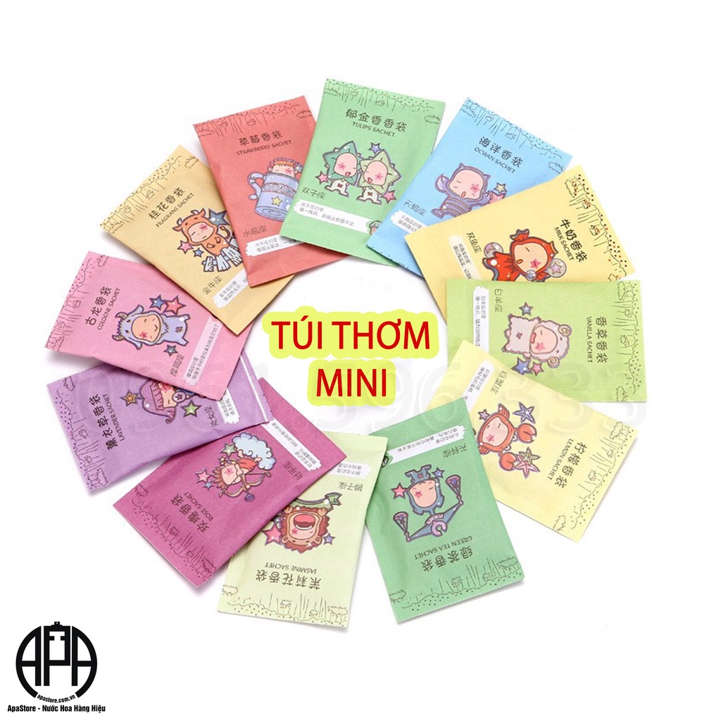 Túi thơm mini làm thơm balo, túi xách, ngăn bàn nhỏ [giao mùi ngẫu nhiên]