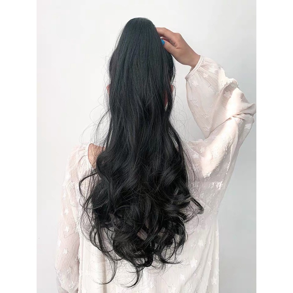 Tóc giả đẹp ❤️FREESHIP❤️ Tóc giả ngoặm xoăn đuôi 60cm
