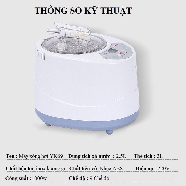 Nồi xông hơi điện 3 lít xông hơi thảo dược tại nhà tiện lợi