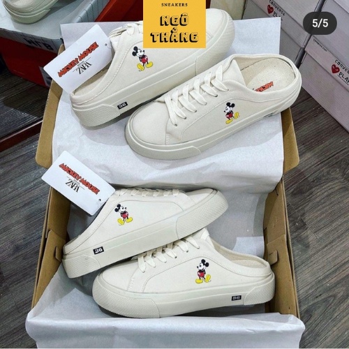 Giày Thể Thao Nữ Ngô Thắng Micky Đạp Gót, Senaeker Đi Chơi Thời Trang Trẻ Trung