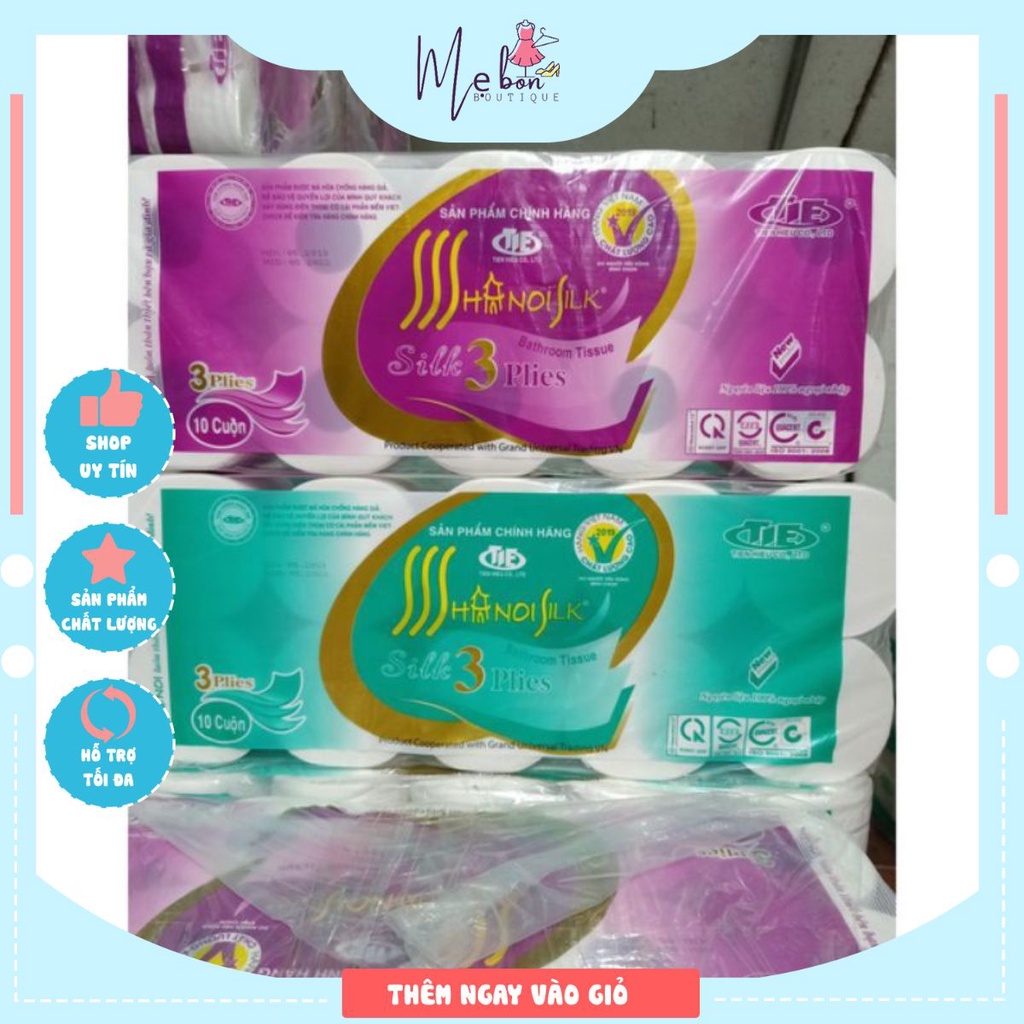 Giấy vệ sinh Hà Nội 10 cuộn  3 lớp