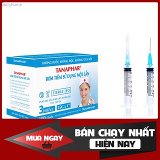 Bơm Tiêm Dùng 1 lần TANAPHAR - BƠM KIM TIÊM DUNG TÍCH 3ML 5ML 10ML