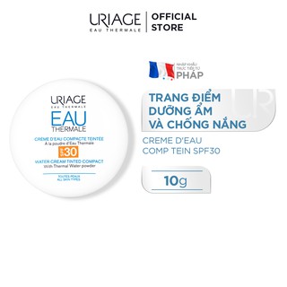 Kem phấn trang điểm, dưỡng ẩm và chống nắng SPF30 URIAGE EAU THERMALE CRÈME D'EAU COMPACTE TEINTÉE SPF30 10g