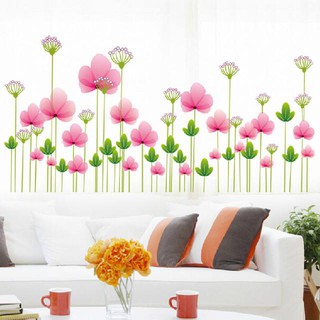 Decal dán tường chân tường hoa sen