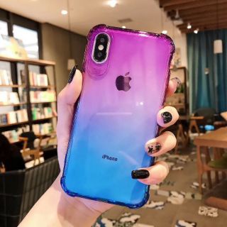 Ốp lưng Iphone Xs Max phối màu xanh tím