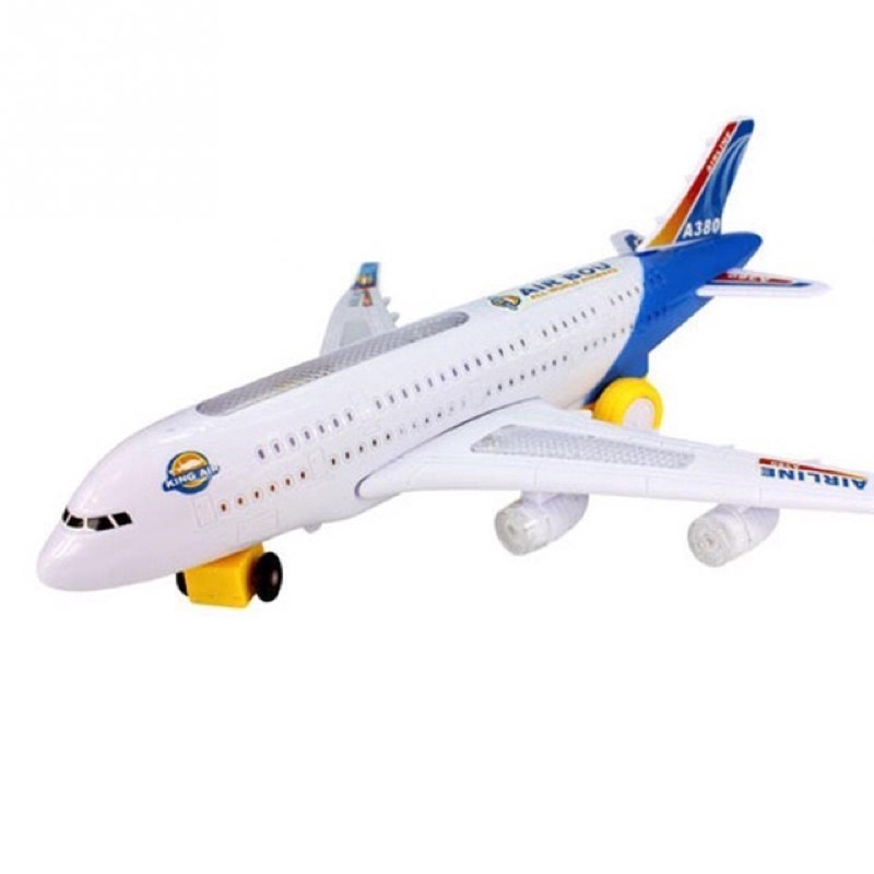 Máy Bay Đồ Chơi Airbus A380 Chạy Pin Có Đèn Led Và Âm Thanh