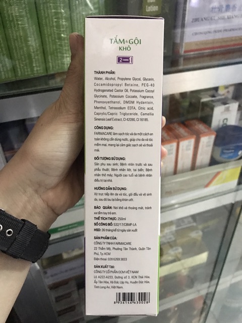 Tắm gội khô FARMACARE 250ml | BigBuy360 - bigbuy360.vn