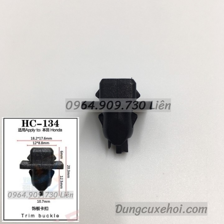 Bộ 20 đinh tán, chốt vít nở vit Nhựa Loại 1 cho xe hơi ô tô honda Nhựa Nylon Polyme AHC134