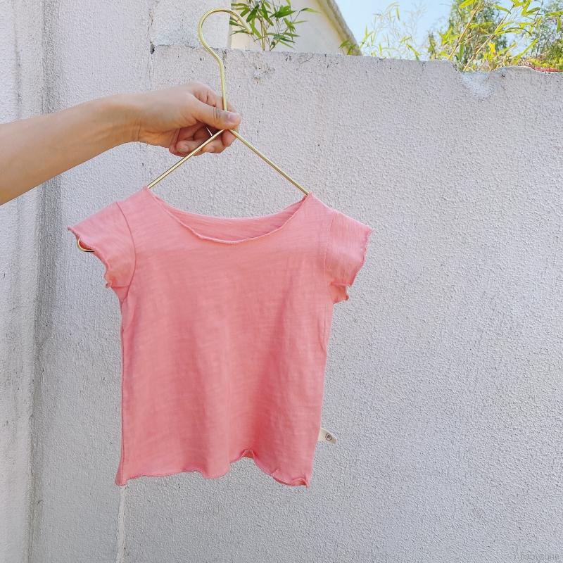 Áo Thun Ngắn Tay Cổ Tròn Cho Bé Gái