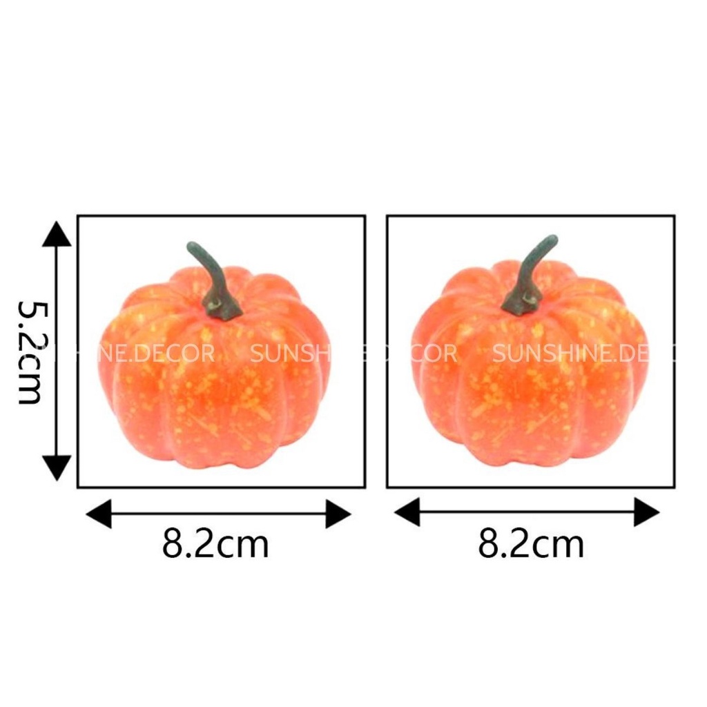 Quả bí ngô giả trang trí bình hoa, decor lễ hội Halloween