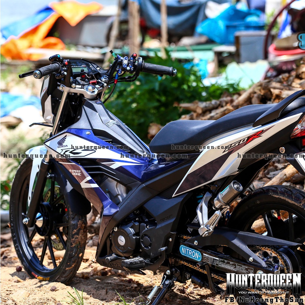Tem rời cao cấp, RS Sonic dán xe trắng xanh. Decal chống nước, bền màu, công nghệ mới, kích thước chuẩn