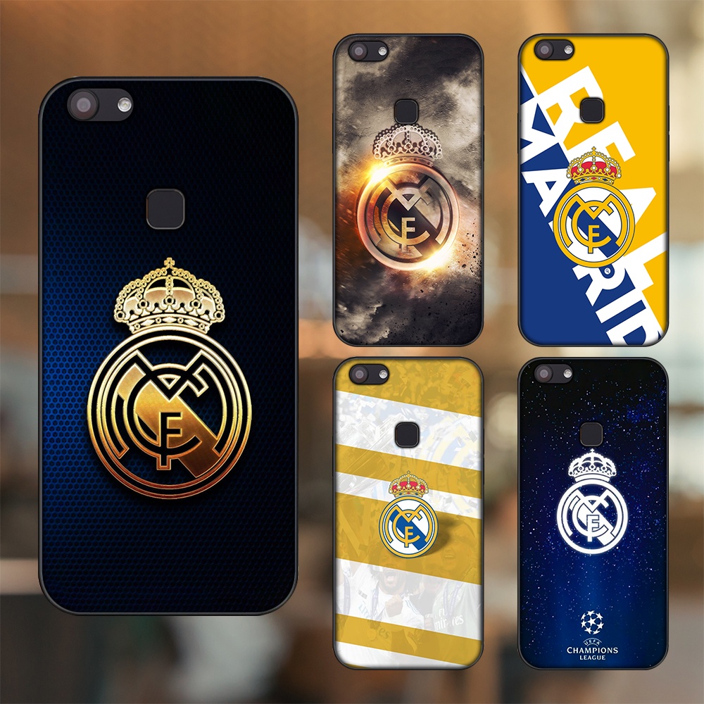 Ốp lưng Vivo V7, V7 Plus viền đen in hình Real Madrid