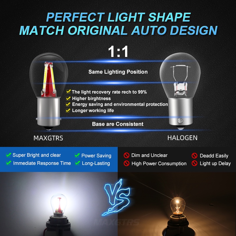 Bóng Đèn LED Tín Hiệu Đuôi Xe Hơi MAXGTRS S25 1156 BA15S BAU15S BA15D P21W P21 / 5W