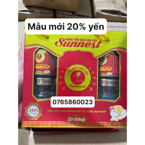 Thùng 18 lốc yến Sunnest có đường cao cấp.