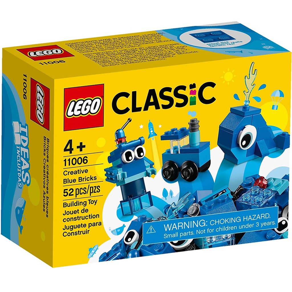 Đồ Chơi Lắp Ghép LEGO Classic Hộp Lắp Ráp Sáng Tạo Xanh Dương 11006 (52 Chi Tiết)