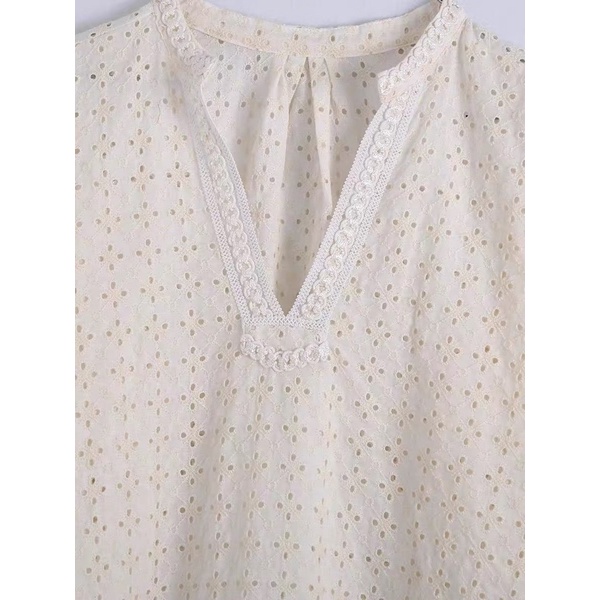 Set áo và quần thêu hoa kèm ảnh thật