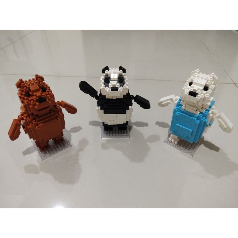 Miniso Bộ Đồ Chơi Lắp Ráp Lego Hình Gấu Xinh Xắn Chất Lượng