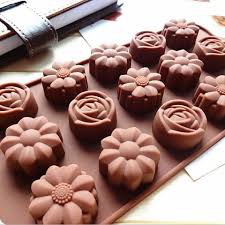 Khuôn silicone 15 hoa đổ rau câu, làm kẹo