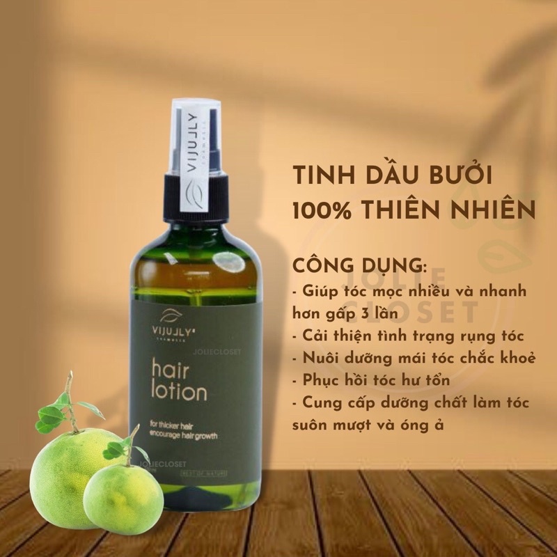 Tinh dầu bưởi dưỡng tóc, kích thích mọc tóc Vijully chai 100m