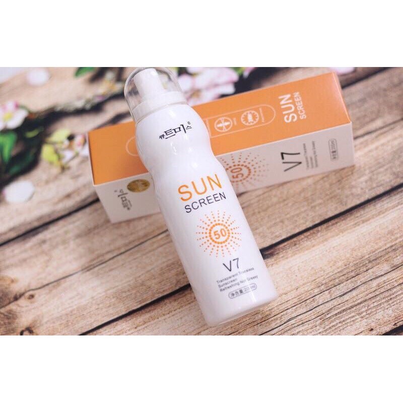 Kem xịt chống nắng SunScreen V7 Magic Flowers SPF 50