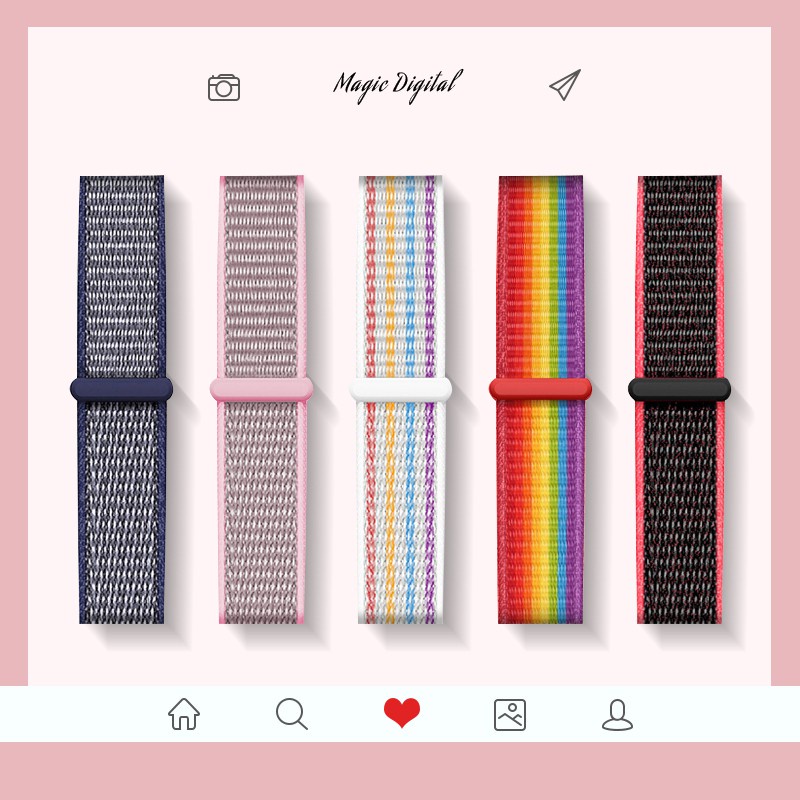 Dây Đeo Nylon 20mm Dành Cho Đồng Hồ Huami Amazfit Bip U Pro Xiaomi Amazfit Bip S Lite Gts 2 Mini Gtr 42mm