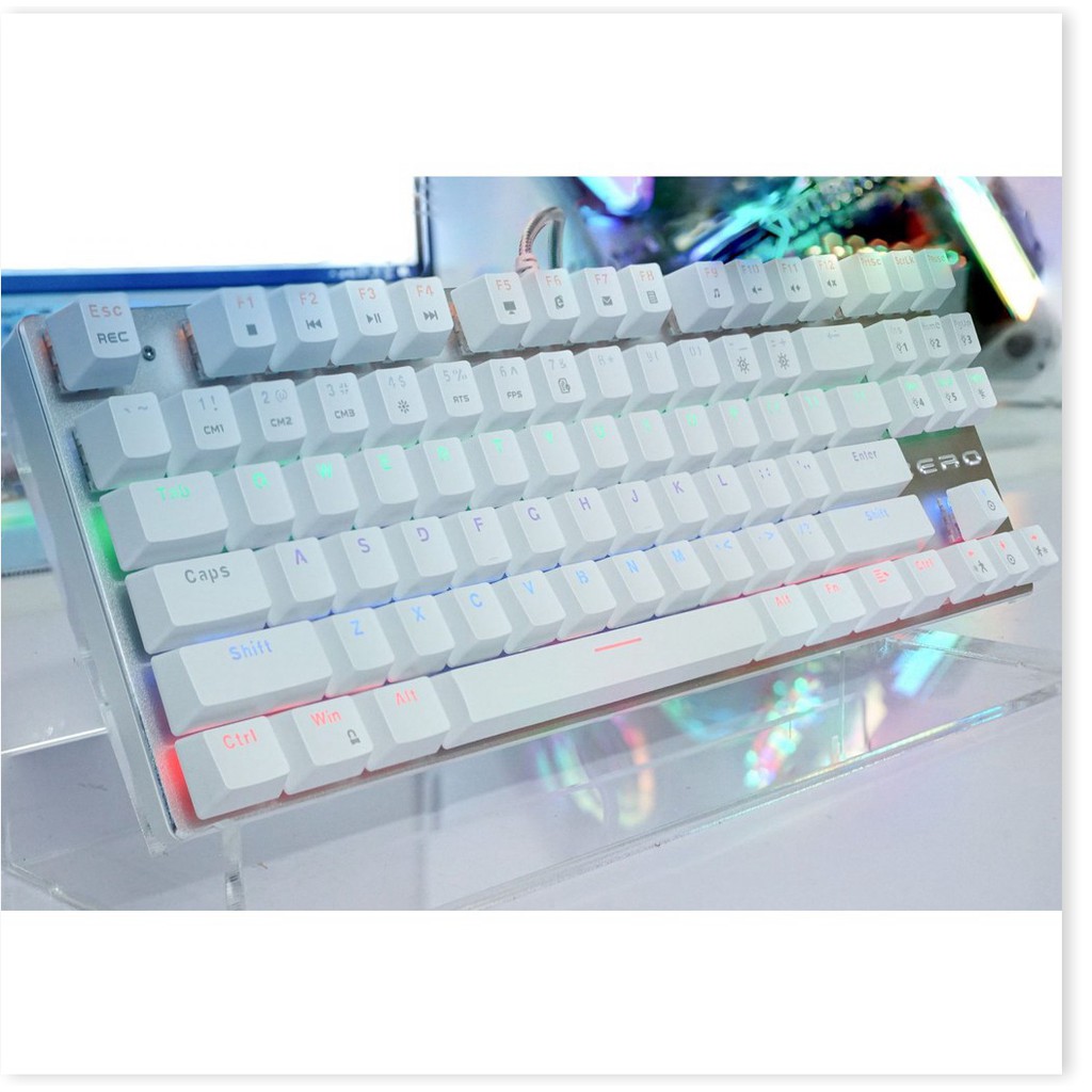 BÀN PHÍM CƠ METOO ZERO TKL TRẮNG LED RAINBOW