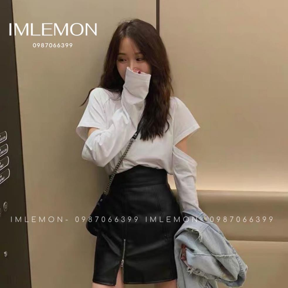 Áo Thun Croptop Đa Năng TAY NỐI 3 TRONG 1 Có Thể Mix Tay Dài - Ngắn Tay ་