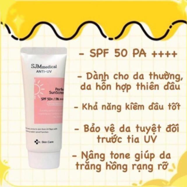 Kem chống nắng thấm nước SJM MEDICAL ANTI-UV PERFECT SUNSCREEN SPF50 PA ++++