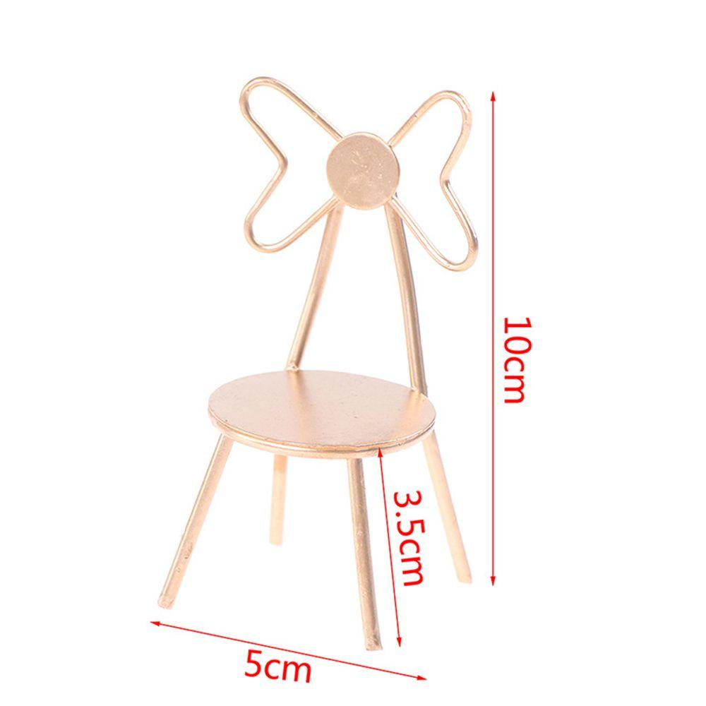 Ghế Kim Loại Mini Trang Trí Nhà Búp Bê