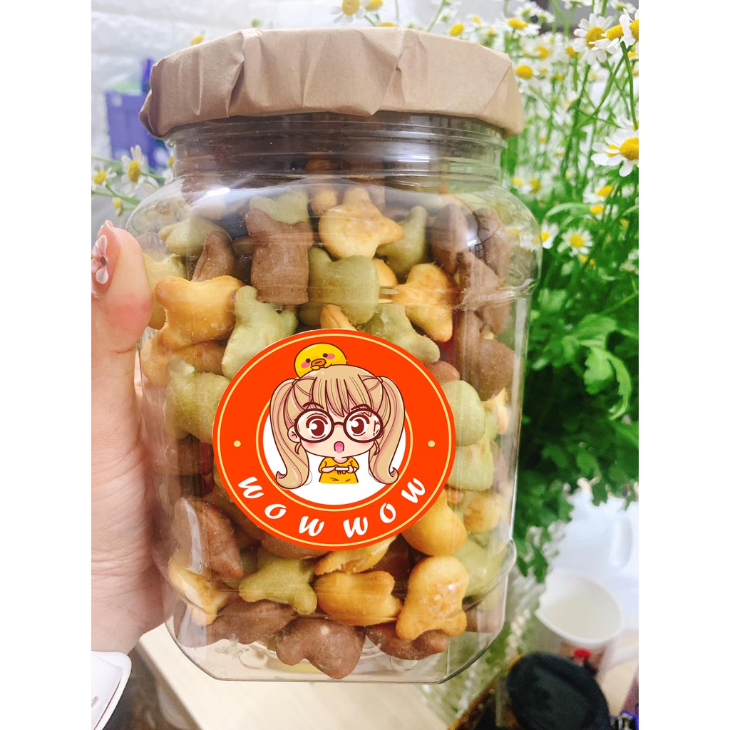 BÁNH GẤU NHÂN KEM MIX 3 VỊ - NHÂN KEM, CAFE SỮA VÀ MATCHA - 600G - WOW WOW FOOD - THẾ GIỚI ĂN VẶT SÀI GÒN