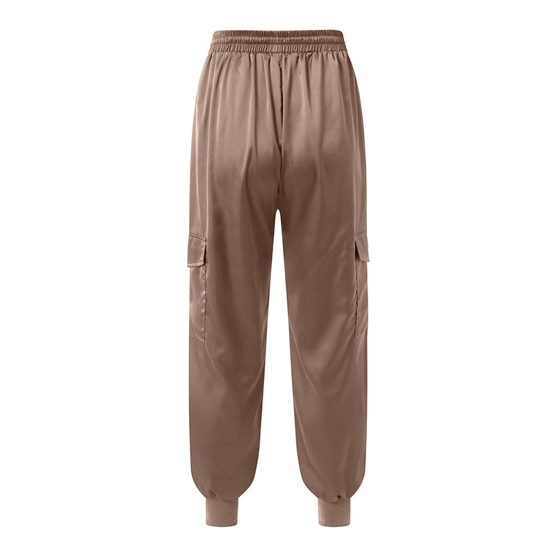 Quần dài ZANZEA lưng co giãn có túi thời trang cho nữ