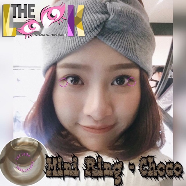 Contact Lens - Mini ring Choco + Khay Gương