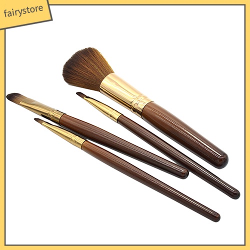 [Hàng mới về] 4 Cọ trang điểm đánh phấn mắt/ môi chuyên nghiệp chất liệu lông bằng nylon mềm an toàn cho da