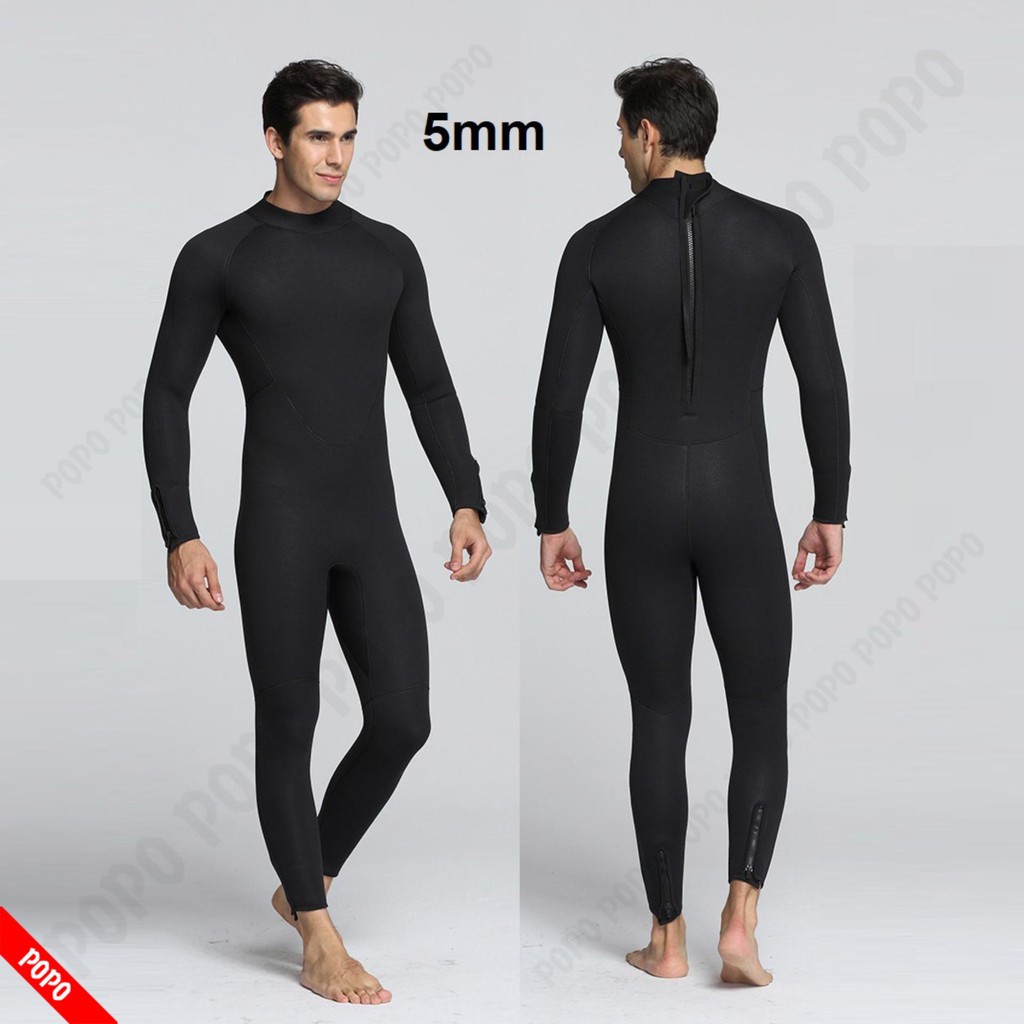 Bộ đồ lặn dày 5mm giữ ấm tuyệt đối với khóa kéo YKK cao cấp ngăn thoáng khí, chống thầm nước cao cấp