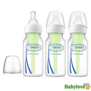 Bộ 3 Bình Sữa Dr. Brown Options Cổ Hẹp 120Ml (Xanh Lá)