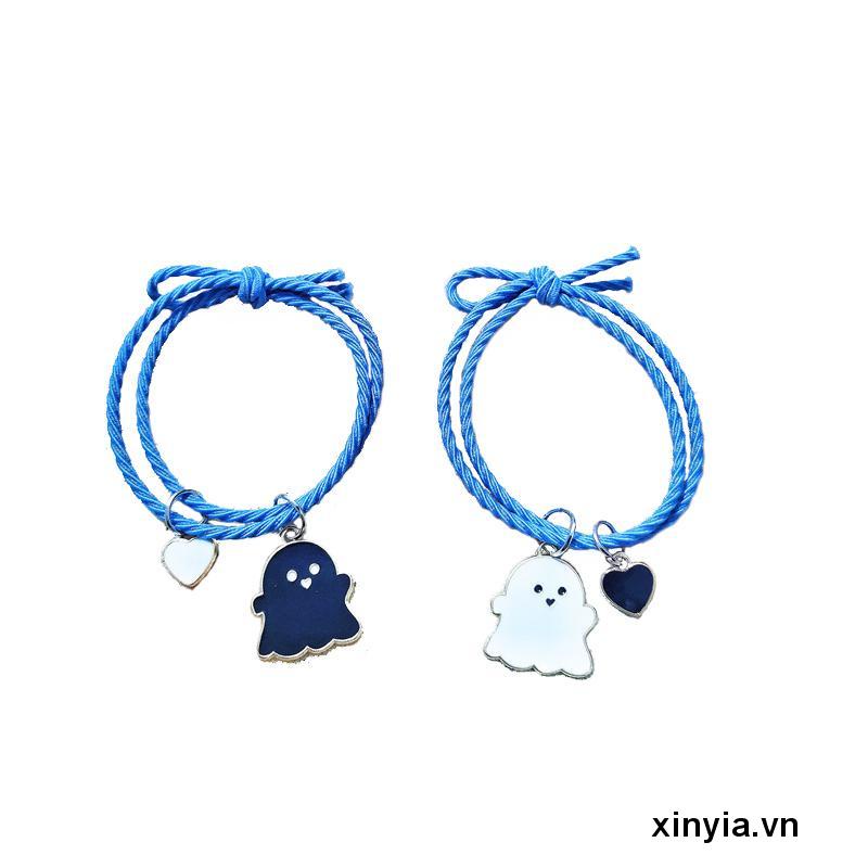 Set 2 Vòng Tay Cặp Đôi Mặt Hình Ma Dễ Thương