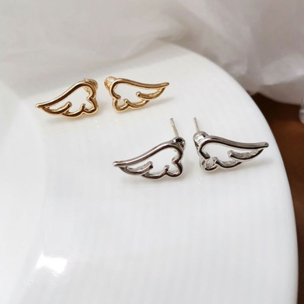 Bông tai hình cánh thiên thần mini nhiều màu sắc thời trang MIHAN1