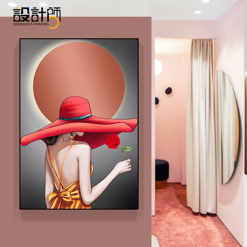 A25 Tranh Treo Tường Cô Gái Nghệ Thuật Treo Phòng khách/ làm việc/ SPa/ Nail/ Mi/ Phun săm thẩm mỹ Decor shop