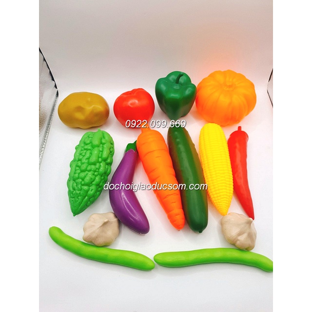 Túi rau củ quả trái cây bằng nhựa đồ chơi mầm non