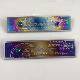 Bảng tên 3d sonic + ốc gr5 6li15 titanium