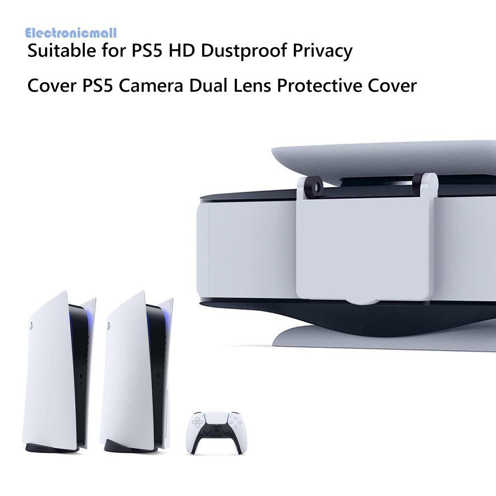 ElectronicMall01 Dual Lens Cover for PlayStation 5 PS5 HD Camera Dustproof Protective Case