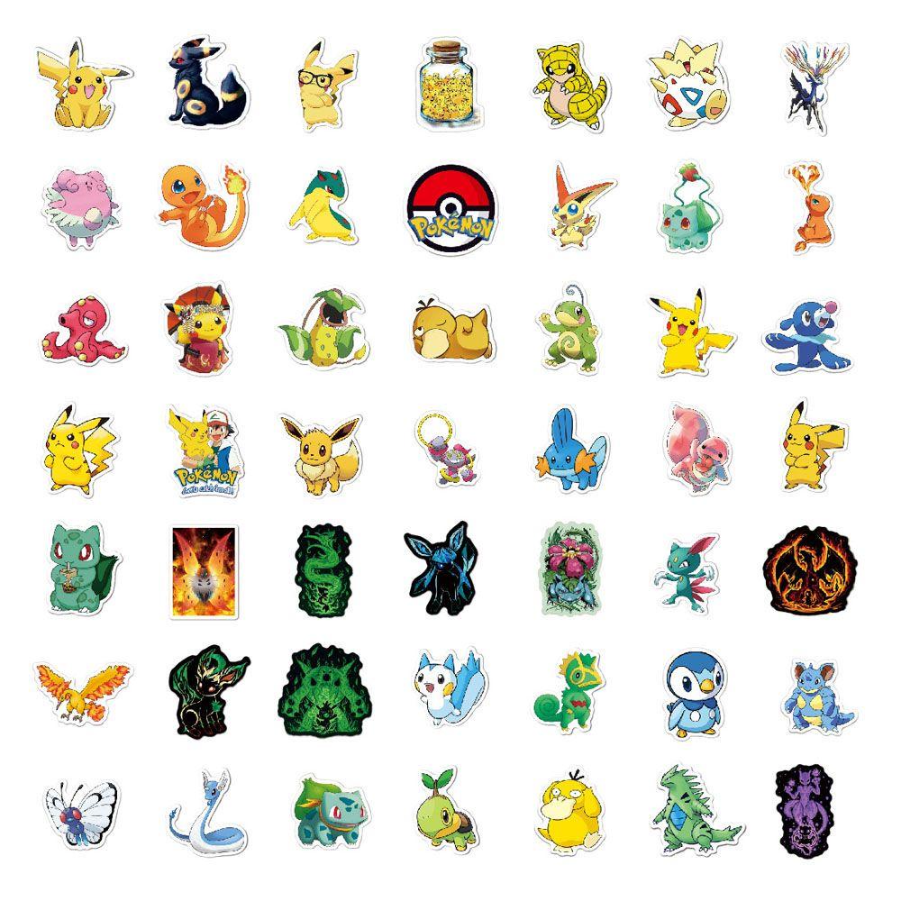 Miếng Dán Trang Trí Hành Lý / Ván Trượt / Guitar / Guitar Họa Tiết Hoạt Hình Pokemon Chống Thấm Nước DIY