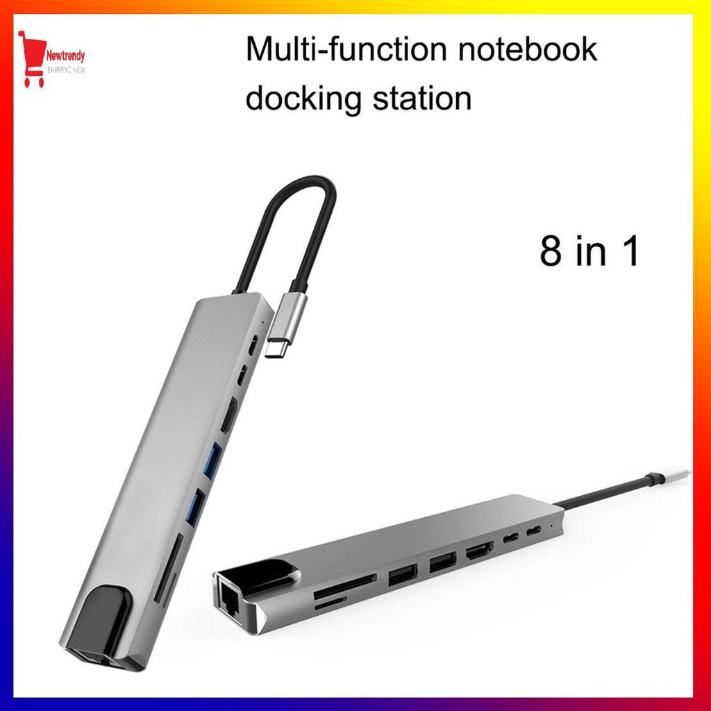 Trạm Sạc Usb Type-C Sang Usb3.0X2 + 0605 Pdx2 + 100m Lan