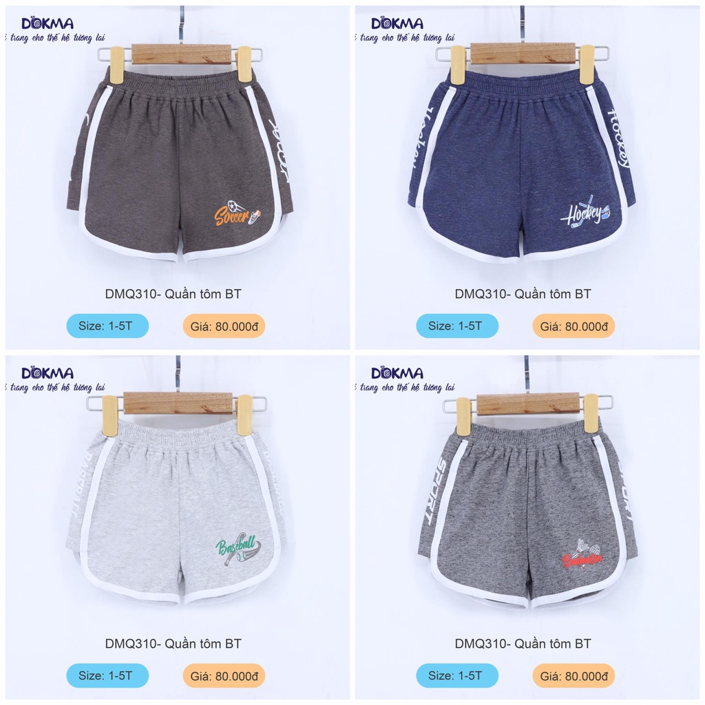Quần tôm chất liệu organic cotton bé trai DQ310 Dokma