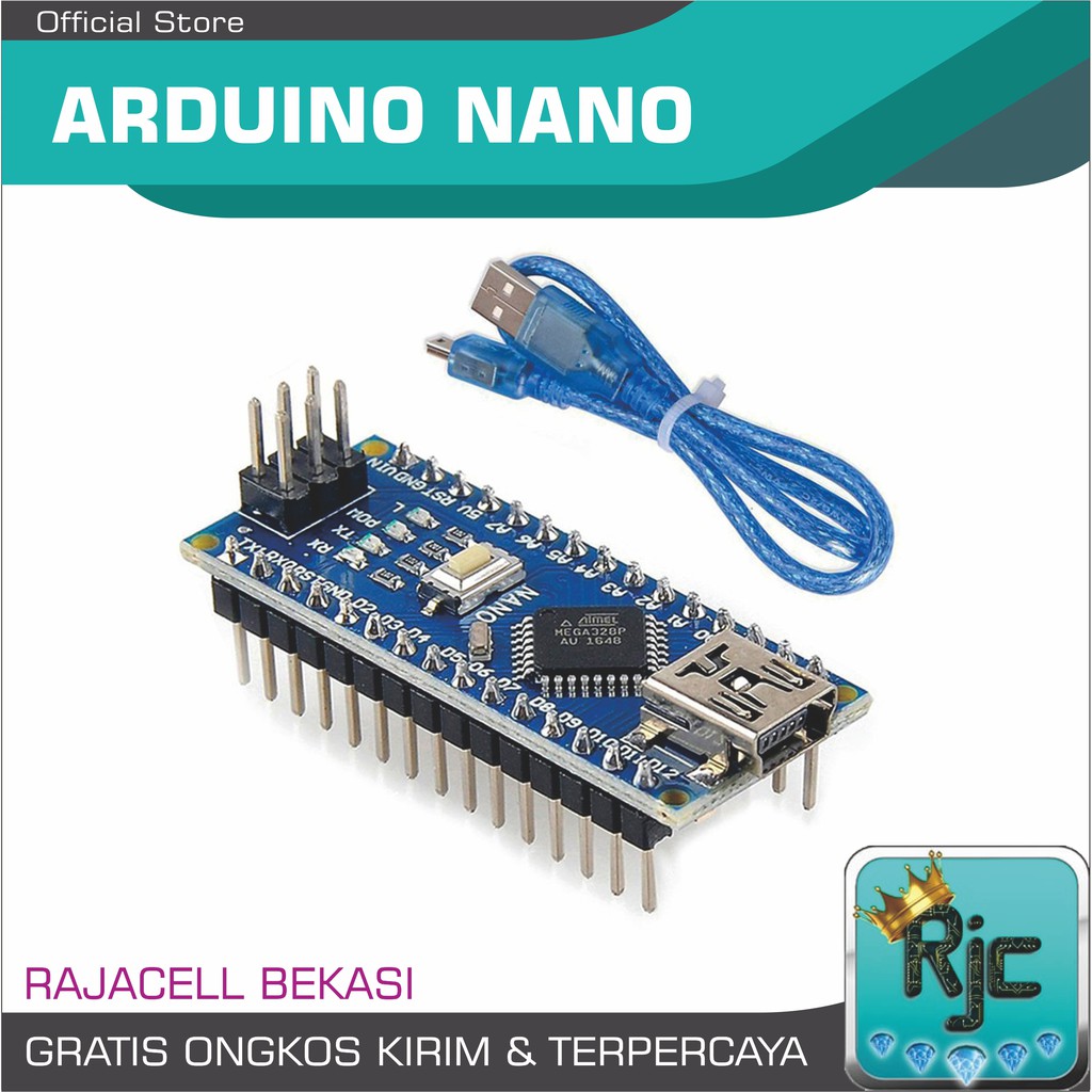 Arduino Nano R3 Atmega328 5v 16mhz Ch340 + Dây Cáp Dữ Liệu Mini Usb