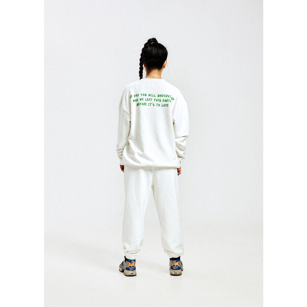 Áo Sweater/áo tay dài 9293 Original DOD màu kem sữa 100%cotton chân cua xịn