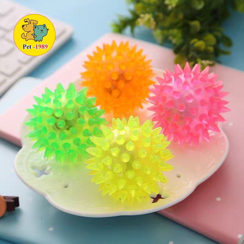 [Mã PET50K giảm Giảm 10% - Tối đa 50K đơn từ 250K] Bóng Gai Phát Sáng kêu chíp chíp Đồ Chơi Dành Cho Chó Mèo Pet-1989