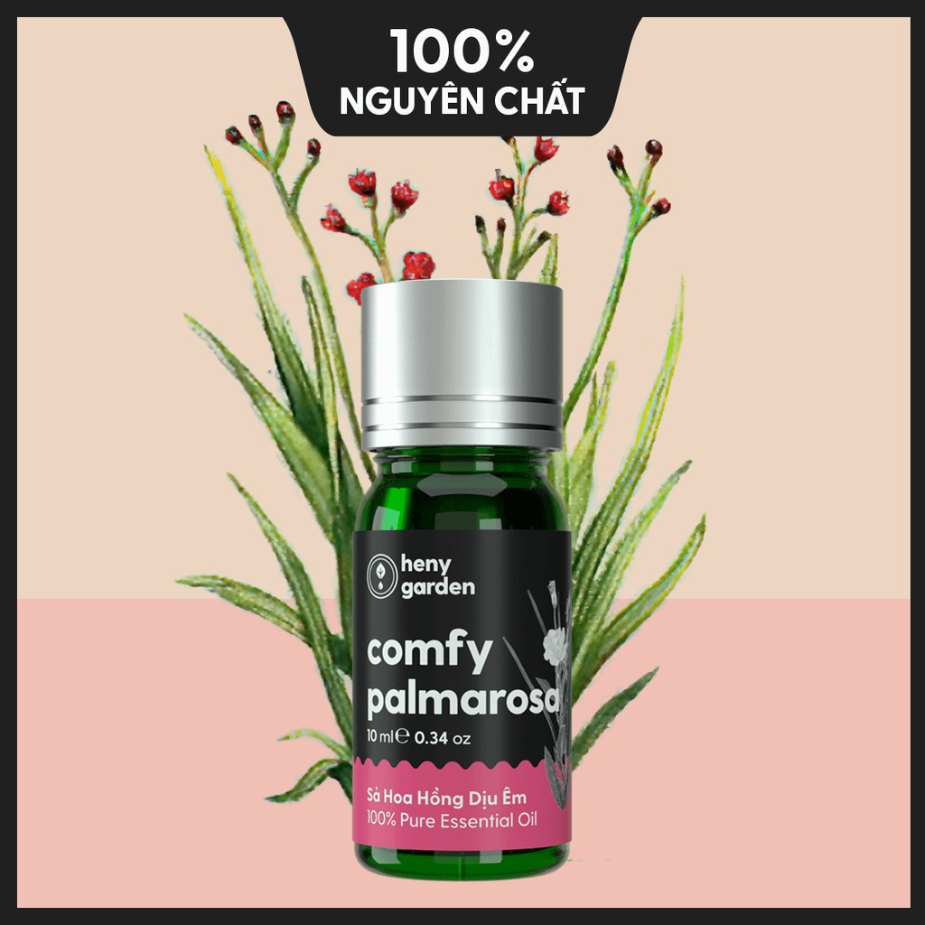 Tinh Dầu Sả Hoa Hồng (Sả Rêu) Organic Thiên Nhiên Nguyên Chất Đậm Đặc Xông Thơm Phòng, Làm Nến Thơm HENY GARDEN