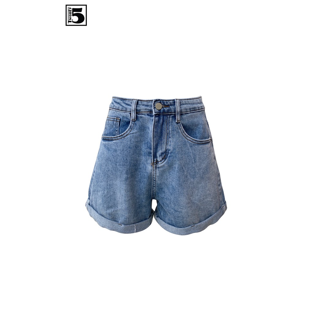 Quần short jeans gấu gập Twentyfive 3780