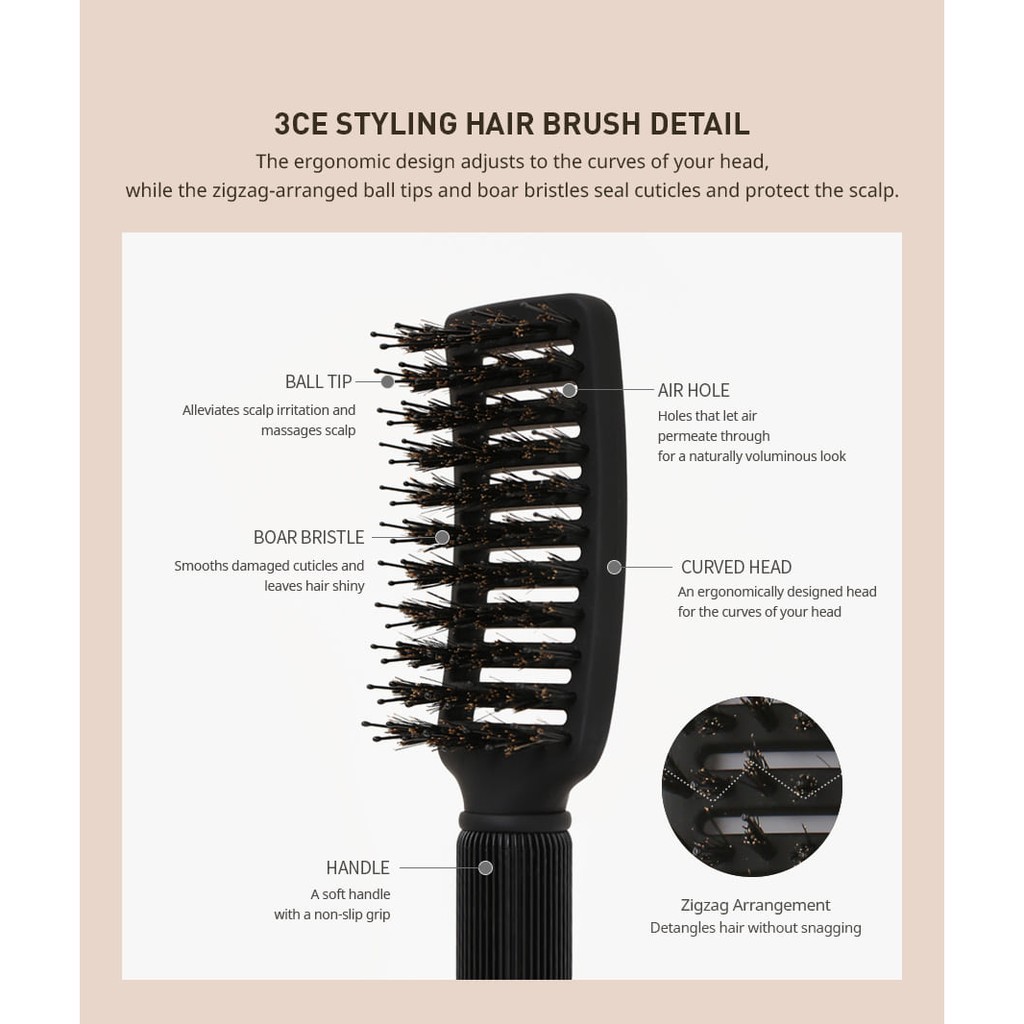 LƯỢC CHẢI TẠO KIỂU [3CE] STYLING HAIR BRUSH